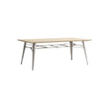 **Technische Titel in het Nederlands: ** Moderne Eettafel met Staalframe en Houten Blad
