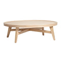 **Technische Titel in het Nederlands: "Ovale Houten Salontafel met Sfeervolle Poten"**