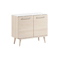 Titel in het Nederlands: **Moderne Kast met twee Deuren en Houten Pootjes**